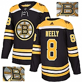Bruins 8 Cam Neely Black With Special Glittery Logo Adidas Jersey,baseball caps,new era cap wholesale,wholesale hats